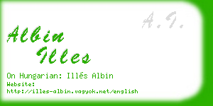 albin illes business card